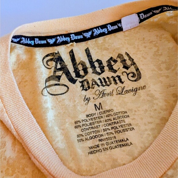 Abbey Dawn Cyber Y2k Yellow Neon Graphic Tee - Picture 6 of 6